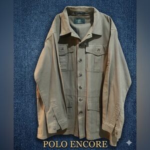 Orvis Men’s Canvas Field Safari Jacket XL Khaki 100% Cotton Quilted Back